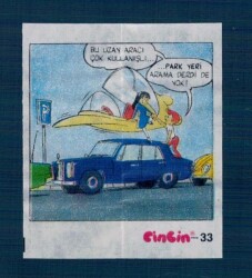 CİNCİN 1984 Karikatür Seriisi No 33 Sakız Kağıdı Çıkartma # SKZ2220 - 3