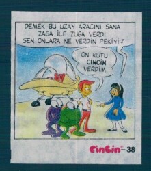 CİNCİN 1984 Karikatür Seriisi No 38 Sakız Kağıdı Çıkartma # SKZ2222 - 3