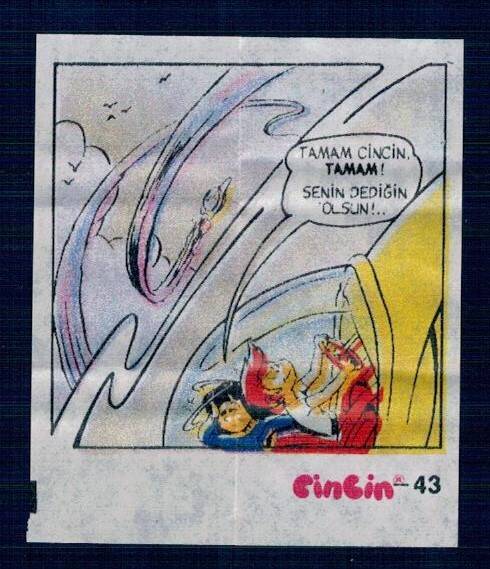 CİNCİN 1984 Karikatür Seriisi No 43 Sakız Kağıdı Çıkartma # SKZ2275 - 1