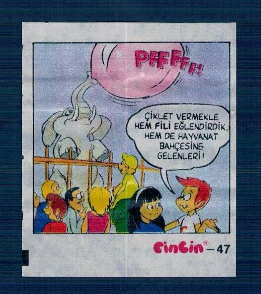 CİNCİN 1984 Karikatür Seriisi No 47 Sakız Kağıdı Çıkartma # SKZ2277 - 3