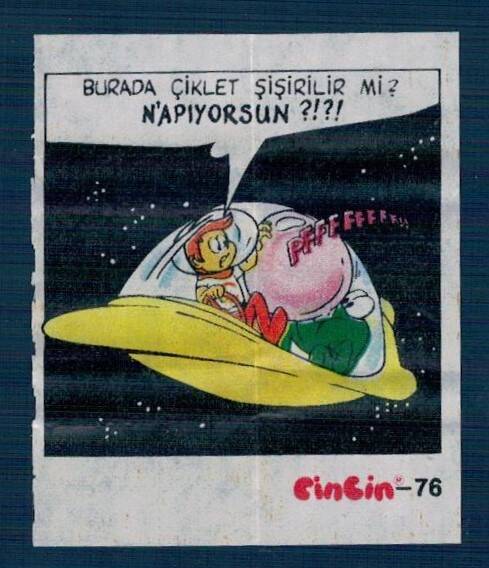CİNCİN 1984 Karikatür Seriisi No 76 Sakız Kağıdı Çıkartma # SKZ2239 - 1