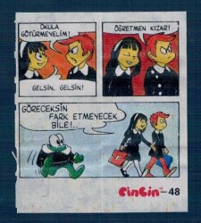 CİNCİN 1984 Karikatür Seriisi No 48 Sakız Kağıdı Çıkartma # SKZ2238 - 3