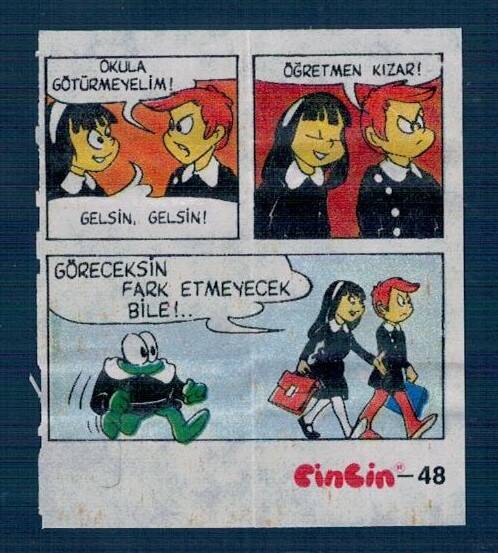 CİNCİN 1984 Karikatür Seriisi No 48 Sakız Kağıdı Çıkartma # SKZ2238 - 3