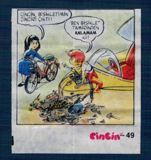 CİNCİN 1984 Karikatür Seriisi No 49 Sakız Kağıdı Çıkartma # SKZ2278 - 3
