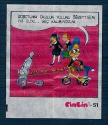 CİNCİN 1984 Karikatür Seriisi No 51 Sakız Kağıdı Çıkartma # SKZ2279 - Gökçekoleksiyon