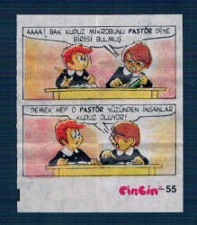 CİNCİN 1984 Karikatür Seriisi No 55 Sakız Kağıdı Çıkartma # SKZ2280 - 1