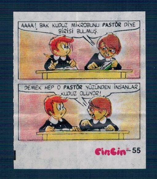 CİNCİN 1984 Karikatür Seriisi No 55 Sakız Kağıdı Çıkartma # SKZ2280 - 1