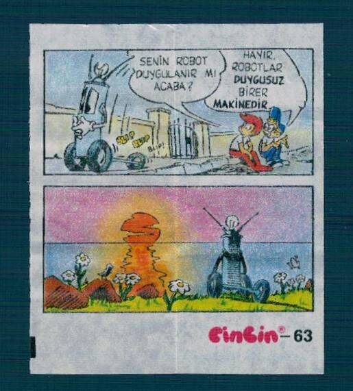 CİNCİN 1984 Karikatür Seriisi No 63 Sakız Kağıdı Çıkartma # SKZ2225 - 3