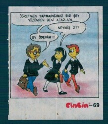 CİNCİN 1984 Karikatür Seriisi No 69 Sakız Kağıdı Çıkartma # SKZ2243 - 1