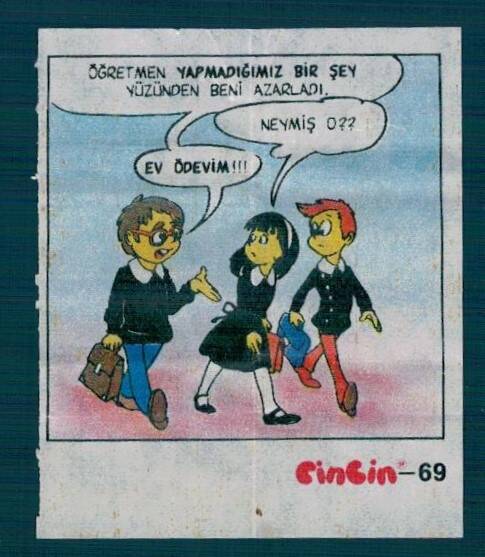 CİNCİN 1984 Karikatür Seriisi No 69 Sakız Kağıdı Çıkartma # SKZ2243 - 1
