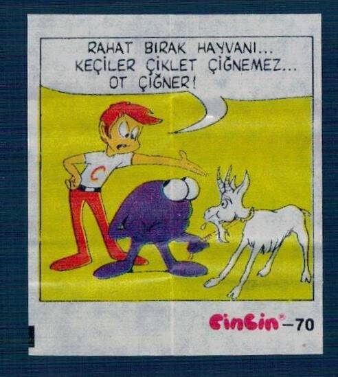 CİNCİN 1984 Karikatür Seriisi No 70 Sakız Kağıdı Çıkartma # SKZ2288 - 3