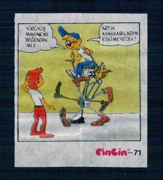 CİNCİN 1984 Karikatür Seriisi No 71 Sakız Kağıdı Çıkartma # SKZ2289 - 1