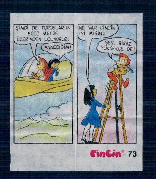 CİNCİN 1984 Karikatür Seriisi No 73 Sakız Kağıdı Çıkartma # SKZ2290 - 3