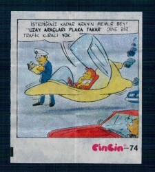CİNCİN 1984 Karikatür Seriisi No 74 Sakız Kağıdı Çıkartma # SKZ2291 - 3