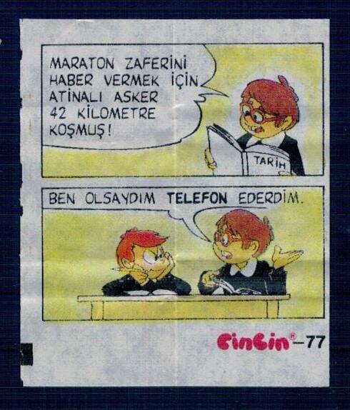 CİNCİN 1984 Karikatür Seriisi No 77 Sakız Kağıdı Çıkartma # SKZ2293 - 1