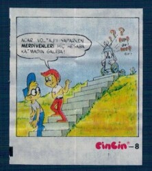 CİNCİN 1984 Karikatür Seriisi No 8 Sakız Kağıdı Çıkartma # SKZ2265 - Gökçekoleksiyon