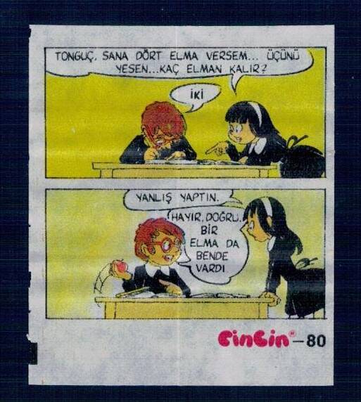 CİNCİN 1984 Karikatür Seriisi No 80 Sakız Kağıdı Çıkartma # SKZ2295 - 1