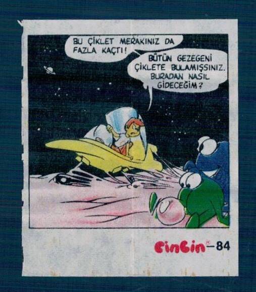 CİNCİN 1984 Karikatür Seriisi No 84 Sakız Kağıdı Çıkartma # SKZ2244 - 1