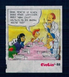 CİNCİN 1984 Karikatür Seriisi No 88 Sakız Kağıdı Çıkartma # SKZ2297 - 1