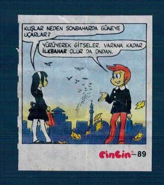 CİNCİN 1984 Karikatür Seriisi No 89 Sakız Kağıdı Çıkartma # SKZ2240 - 3