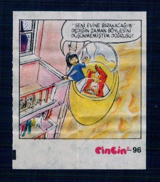 CİNCİN 1984 Karikatür Seriisi No 96 Sakız Kağıdı Çıkartma # SKZ2300 - 3