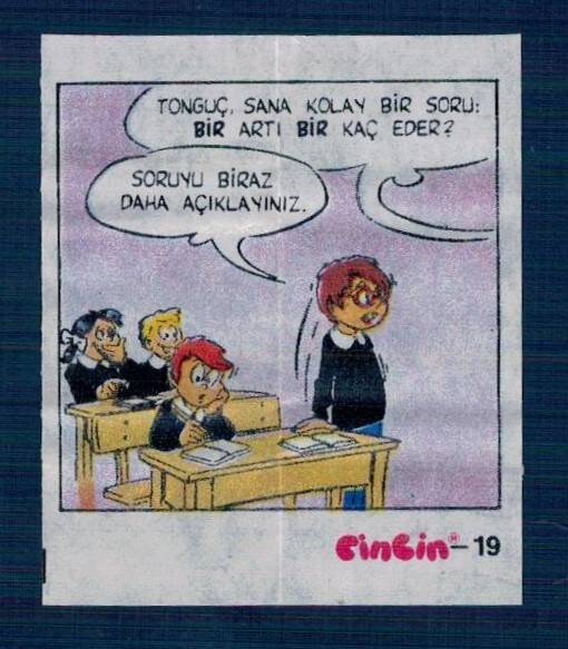 CİNCİN 1984 Karikatür Seriisi No 19 Sakız Kağıdı Çıkartma # SKZ2218 - 3