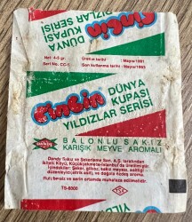 CİNCİN (DANDY) 1991 Cincin Dünya Kupasında Sakız Sarma Kağıdı# SKZ1863 - 3
