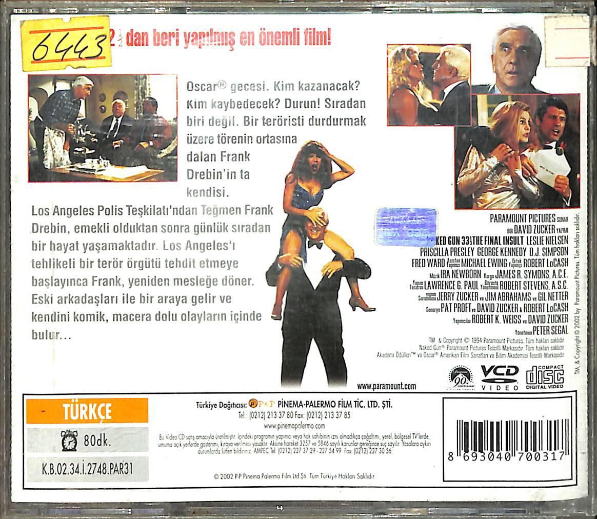 Çıplak Silah 33 1/3 Son Macera VCD Film (İkinci El) VCD26909 - 2