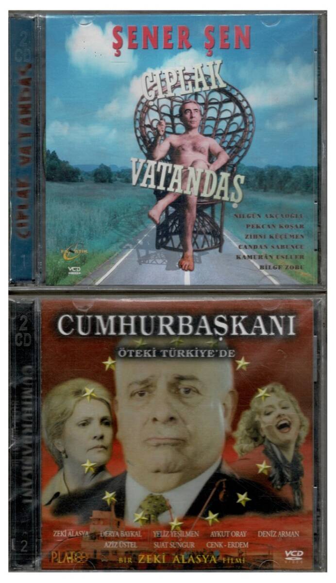 Çıplak Vatandaş (Şener Şen) Cumhurbaşkanı Öteki Türkiyede (Zeki Alasya) - 2 Adet VCD Film VCD1252 - 1