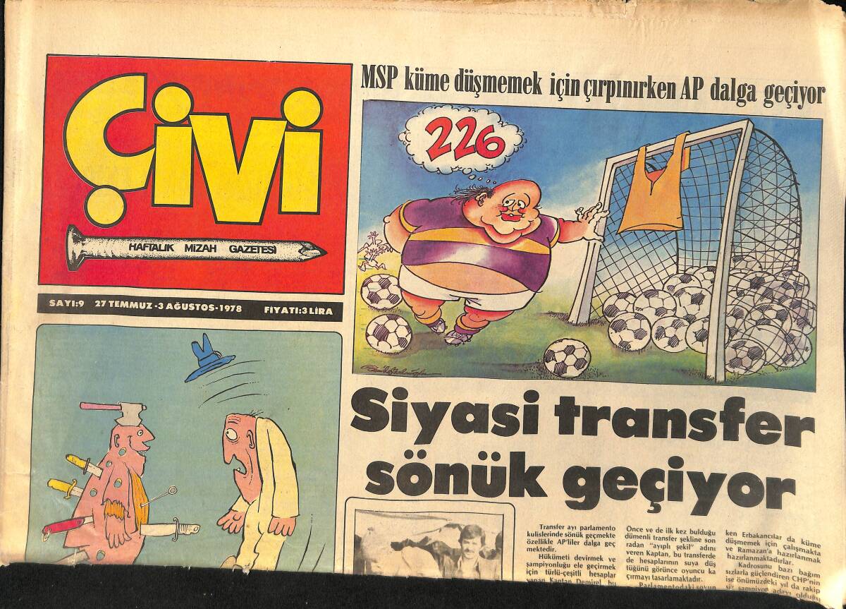 Çivi Haftalık Mizah Gazetesi 27 Temmuz-3 Ağustos 1978 - Evleniyor , Boşanıyor Derken...Kocası Emel Sayın'ı Kaçırdı GZ155348 - 1