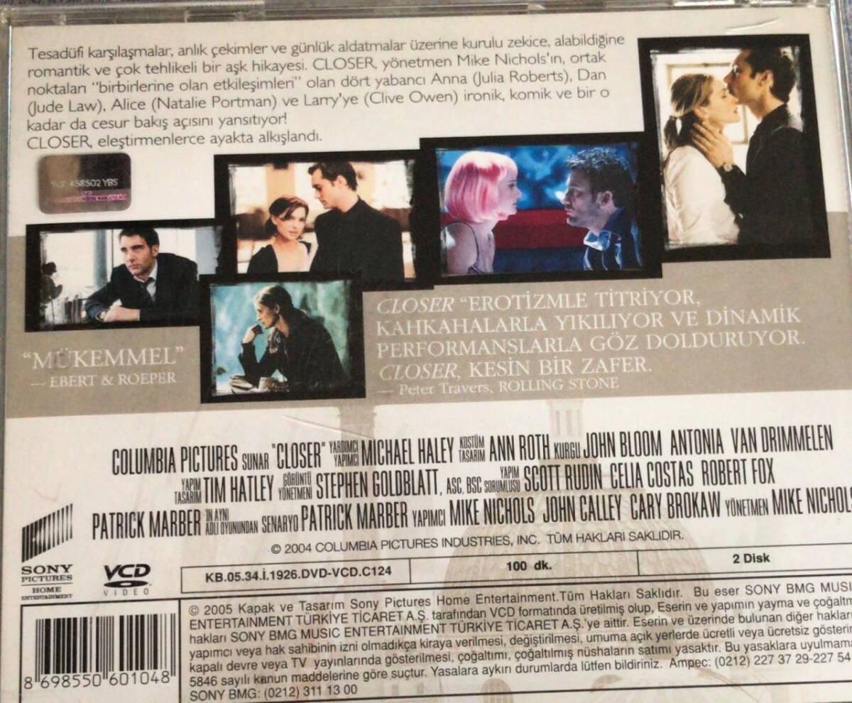 Closer VCD Film VCD8254 - 2