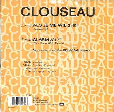 Clouseau – Als Je Me Wil (1992 - Avrupa) 109 - 2