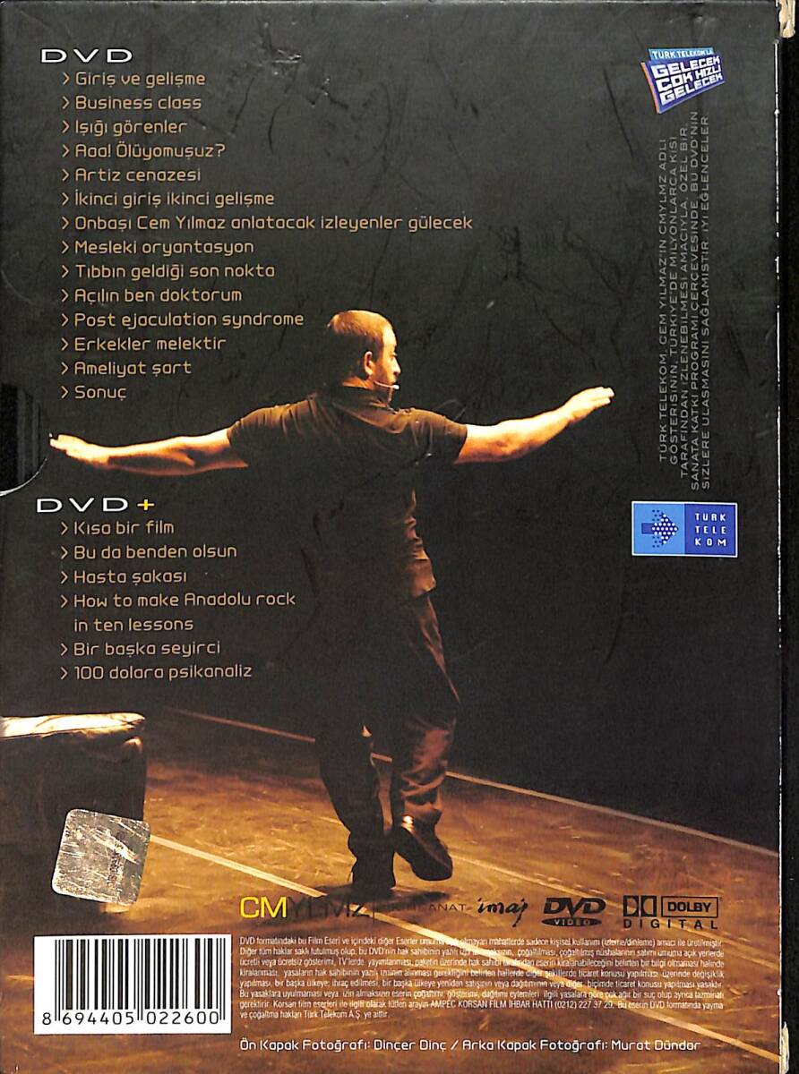 CM YLMZ (Cem yılmaz) DVD GÖSTERİ 2 DİSKLİ VERSİYON DVD (İkinci El) DVD2713 - 2
