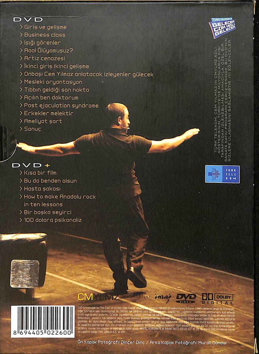 CM YLMZ (Cem yılmaz) DVD GÖSTERİ 2 DİSKLİ VERSİYON (İkinci El) DVD2702 - 2