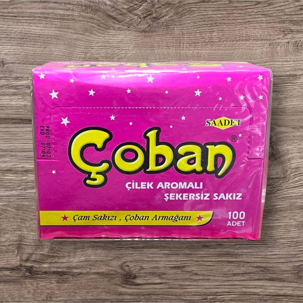 ÇOBAN (SAADET) 2002 Balonlu Çiklet Sakız Aşılmamış Kutu # SKZ1798 - 5