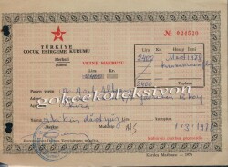 Çocuk Esirgeme Kurumu Yardım Makbuzu EFM370 - 2