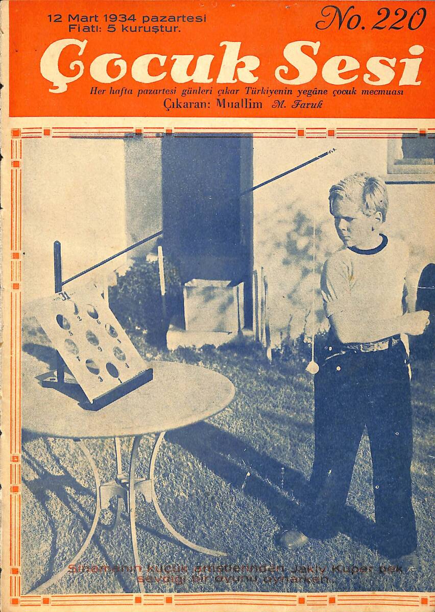 Çocuk Sesi Dergisi 12 Mart 1934 No.220 NDR99550 - 1