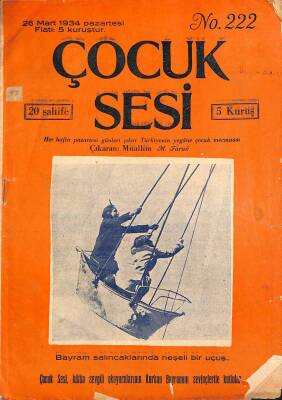 ÇOCUK SESİ DERGİSİ 26 MART 1934 NO222 DRG1432 - 1
