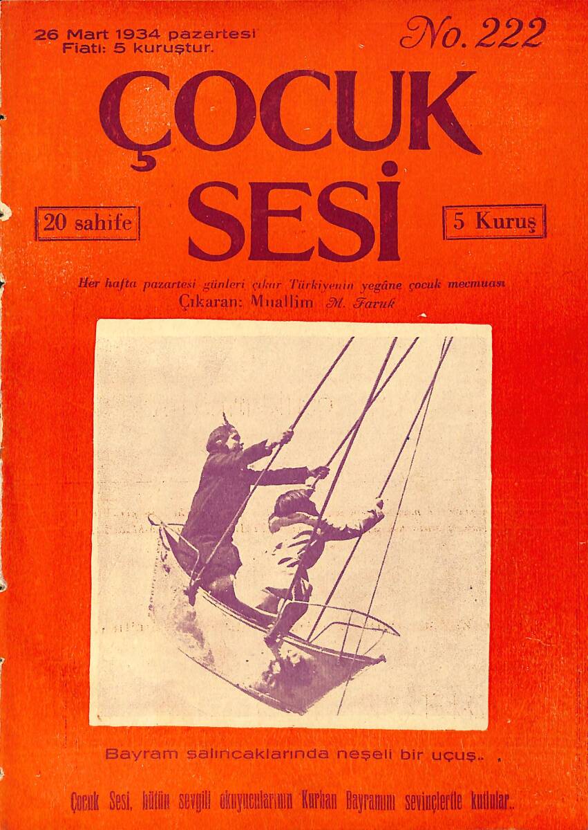 Çocuk Sesi Dergisi 26 Mart 1934 No.222 NDR99549 - 1