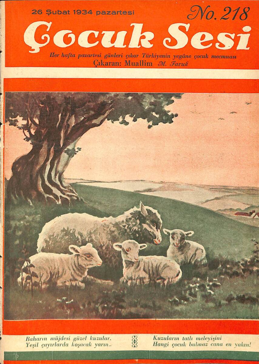 Çocuk Sesi Dergisi 26 Şubat 1934 No.218 NDR99552 - 1