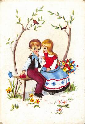 Çocuk Temalı Kartpostal KRT13673 - 1