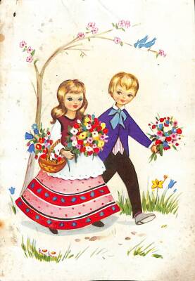 Çocuk Temalı Kartpostal KRT13674 - 1