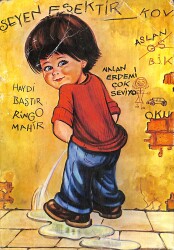 Çocuk Temalı Kartpostal (Küçük Boy) KRT21250 - Gökçekoleksiyon