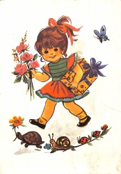 Çocuk Temalı Pop Art Kartpostal KRT18396 - Gökçekoleksiyon