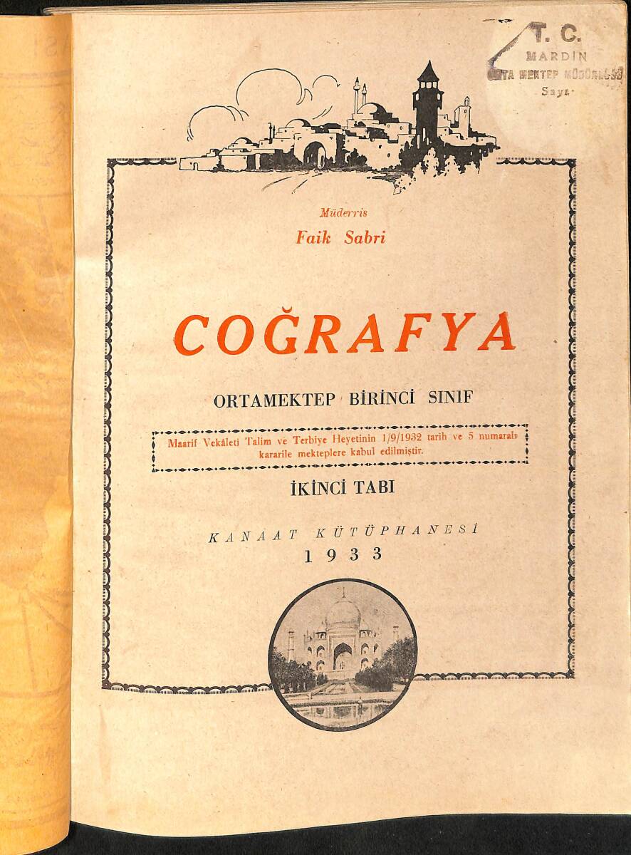 Coğrafya Orta Mektep Birinci Sınıf Ders Kitabı NDR100990 - 2