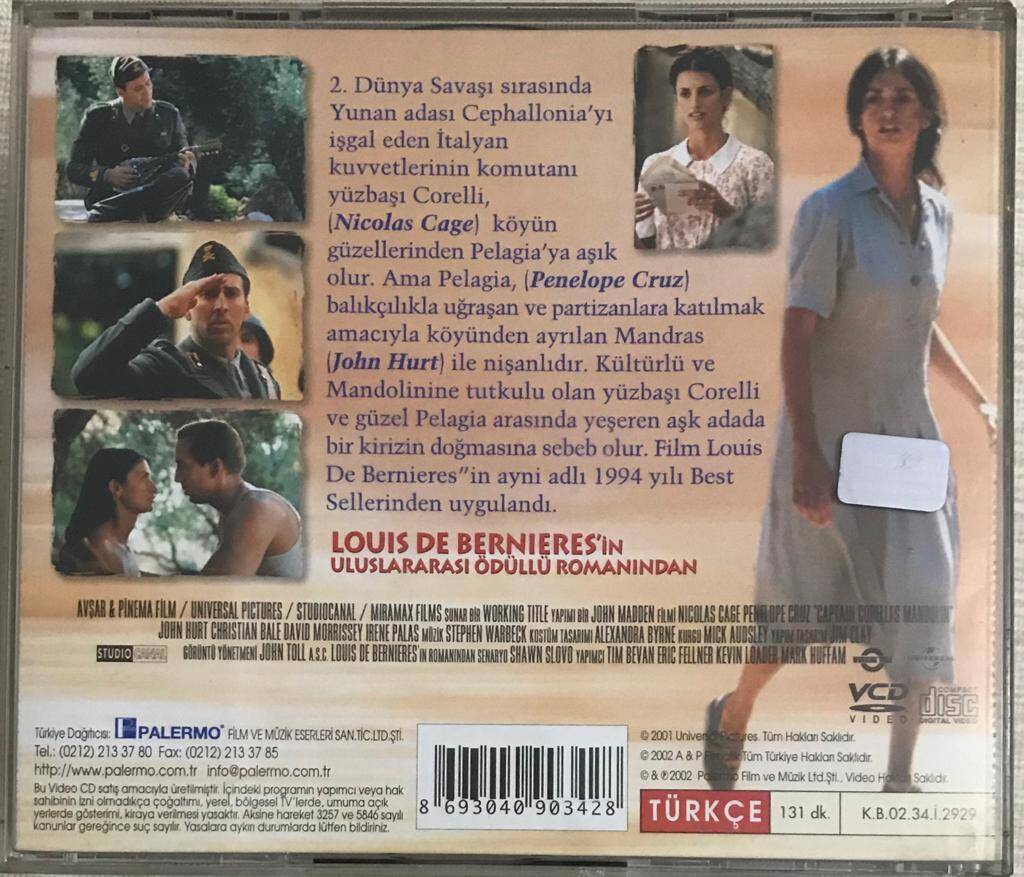 Corellinin Mandolini VCD Film VCD5621 - 2