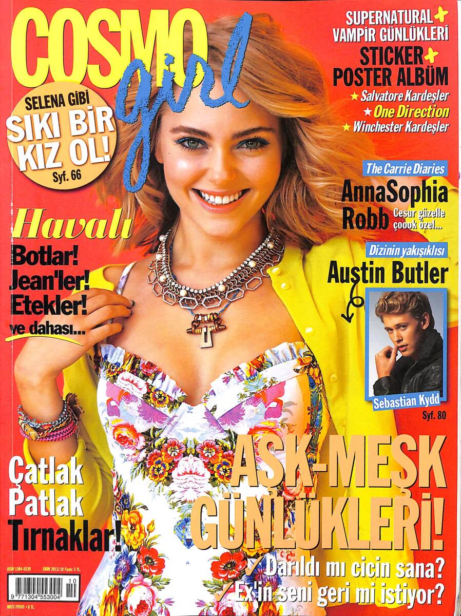Cosmo Girl Ekim 2013 - Selena Gibi Sıkı Bir Kız Ol - Aşk-Meşk Günlükleri NDR102109 - 1