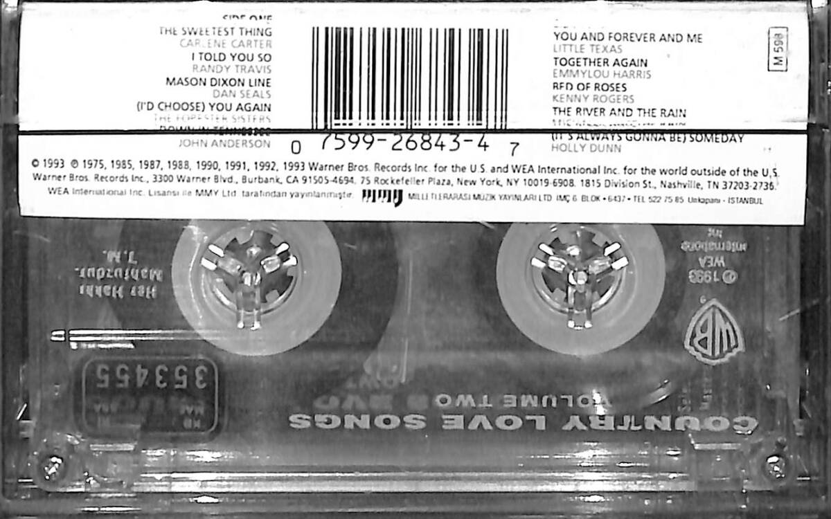 Country Love Songs - Volume Two Kaset (İkinci El Kaset) KST29742 - 2