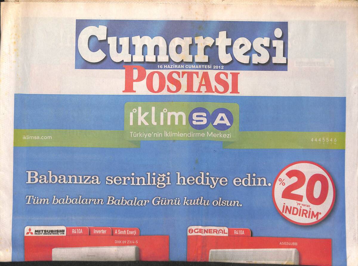 Cumartesi Postası 16 Haziran 2012 - Özge Ulusoy 'Estetikli Güzel Değilim' - Usta Oyuncu Celal Kadri Kınoğlu: Şöhret Olmamak İçin Çalışıyorum! GZ137103 - 1