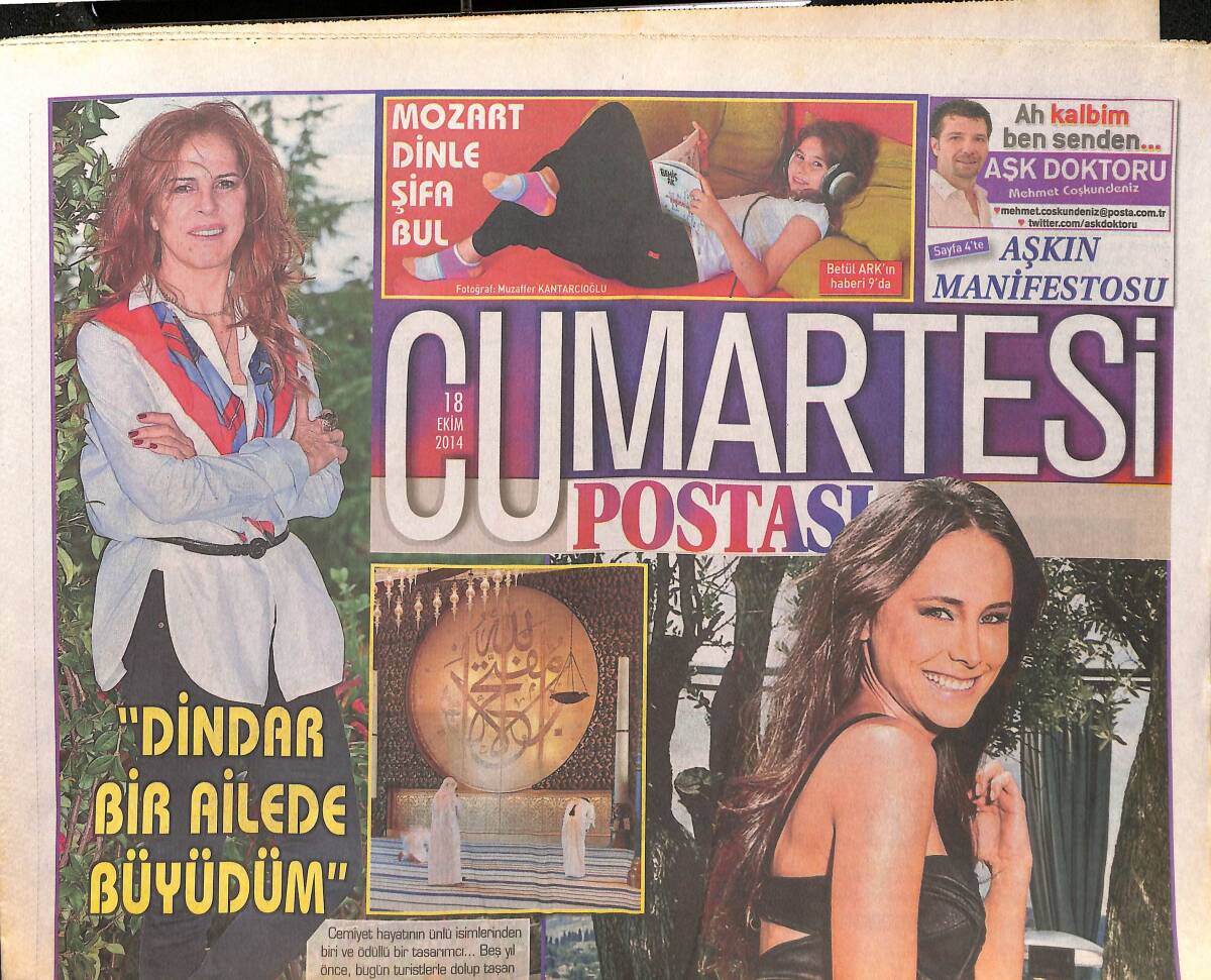 Cumartesi Postası 18 Ekim 2014 - Burçin Terzioğlu: Kendimi Güzel Bulurum - Kadir Çöpdemir: Sobaya Atacak Odunumuz Yoktu! GZ136485 - 1